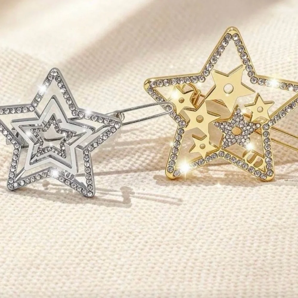 Dior Star Hair Clips in Gold and Silver